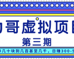 力哥实操内训虚拟项目第三期，每单几十块到几百甚至几千，日赚300-500+