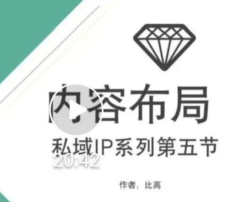 比高私域IP流量变现视频课，6个月10W粉，2235付费会员【完结】-开心分享网