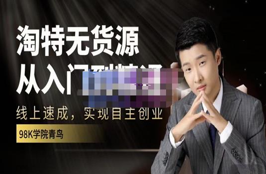 98k学院的淘特无货源线上速成课，从入门到精通，让你最小投入，最高回报-开心分享网