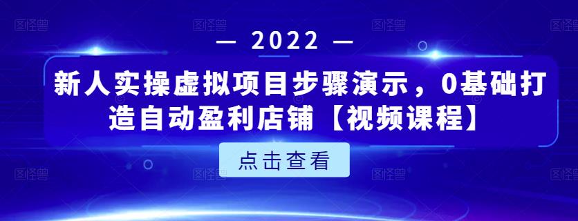 新人实操虚拟项目步骤演示，0基础打造自动盈利店铺【视频课程】-开心分享网