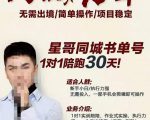 星哥同城教育书单号课程，无需出境简单操作项目稳定