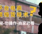 外面收费2980的全平台电商白嫖撸货技术（仅揭秘勿操作-商家防范必看）