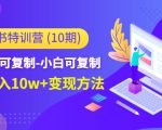 小红书特训营（第10期）低门槛-可复制-小白可复制-独家月入10w+变现方法-开心分享网