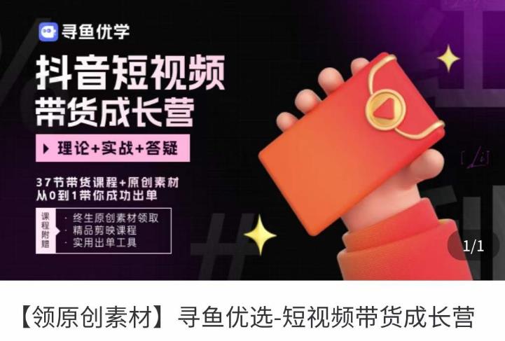 短视频带货成长营,抖音短视频出单攻略,吃透账号运营的奥秘,轻松带货-开心分享网