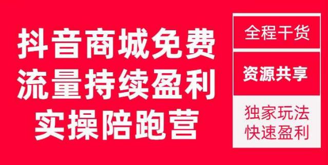 抖音商城搜索持续盈利陪跑成长营，抖音商城搜索从0-1、从1到10的全面解决方案-开心分享网