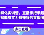 直播孵化实训营,直播手把手起号,赋能有实力想赚钱的直播团队-开心分享网