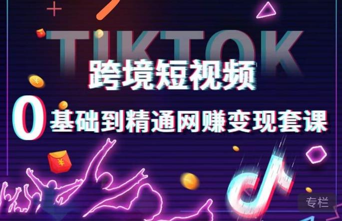跨境短视频TIKTOK 0基础到精通网赚变现套课,跨境短视频独立站带货变现技巧-开心分享网
