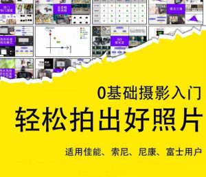 0基础摄影入门,轻松拍出好照片(适用佳能、索尼、尼康、富士用户)-开心分享网
