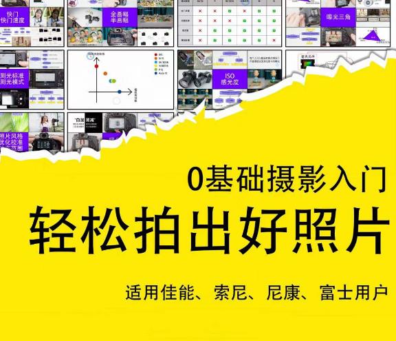 0基础摄影入门,轻松拍出好照片(适用佳能、索尼、尼康、富士用户)-开心分享网