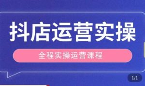 抖店运营全程实操教学课,实体店老板想转型直播带货,想从事直播带货运营,中控,主播行业的小白-开心分享网