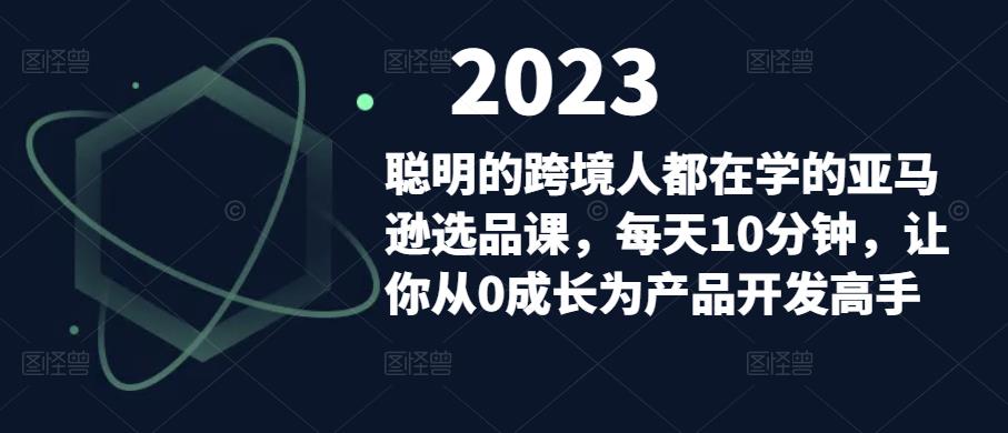 聪明的跨境人都在学的亚马逊选品课,每天10分钟,让你从0成长为产品开发高手-开心分享网