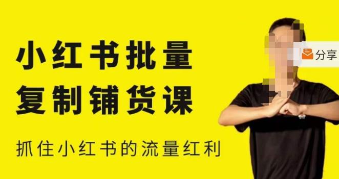 张宾·小红书批量复制铺货课,小红书0-1快速起号变现玩法,抓住小红书的流量红利(更新2023年3月)-开心分享网