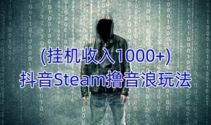 抖音Steam撸音浪玩法,挂机一天收入1000+不露脸 不说话 不封号 社恐人群福音-开心分享网