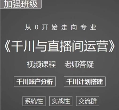 阳光哥·千川图文与直播间运营,从0开始走向专业,包含千川短视频图文、千川直播间、小店随心推-开心分享网