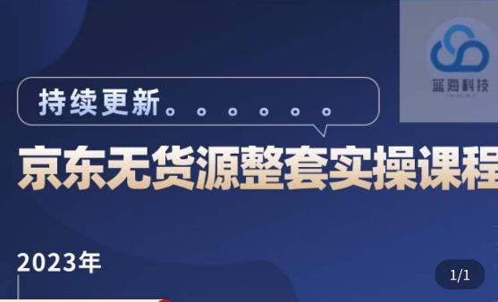蓝七·2023京东店群整套实操视频教程，京东无货源整套操作流程大总结，减少信息差，有效做店发展-开心分享网