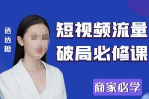 2023最新透糖短视频流量破局必修课——商家必学-开心分享网