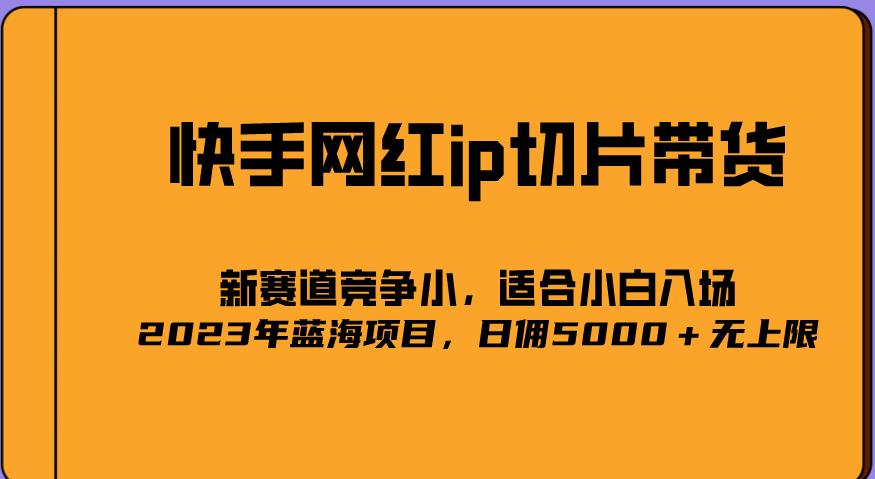 2023爆火的快手网红IP切片,号称日佣5000+的蓝海项目,二驴的独家授权-开心分享网