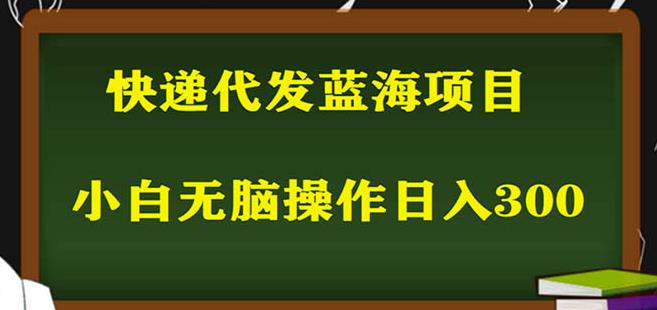 2023最新蓝海快递代发项目,小白零成本照抄也能日入300+-开心分享网