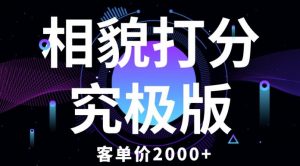 相貌打分究极版,客单价2000+纯新手小白就可操作的项目-开心分享网