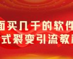 外面卖几千的软件病毒式裂变引流教程，病毒式无限吸引精准粉丝【揭秘】