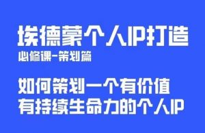 埃德蒙普通人都能起飞的个人IP策划课,如何策划一个优质个人IP-开心分享网
