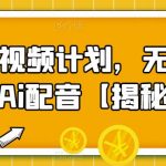 实拍中视频计划，无需真人出镜Ai配音【揭秘】