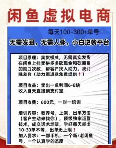 外边收费600多的闲鱼新玩法虚似电商之拼多多助力项目,单号100-300元-开心分享网