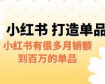 某公众号付费文章《小红书打造单品专家》小红书有很多月销额到百万的单品