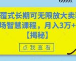 颠覆式长期可无限放大卖职场智慧课程，月入3万+【揭秘】