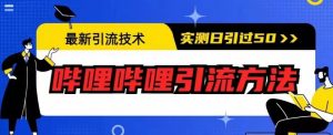 最新引流技术，哔哩哔哩引流方法，实测日引50人【揭秘】-开心分享网