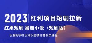 2023红利项目短剧拉新,听潮阁学社月入过万红果短剧番茄小说CPA拉新项目教程【揭秘】-开心分享网