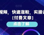 AI老头视频，快速涨粉，实操详细教程【付费文章】