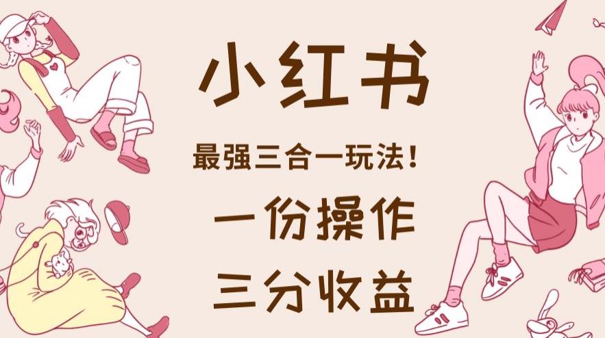 小红书最强三合一玩法,一份操作获得三份收益!【揭秘】-开心分享网