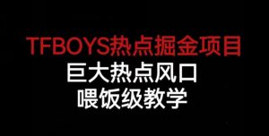 TFBOYS热点掘金项目,巨大热点风口,喂饭级教学-开心分享网