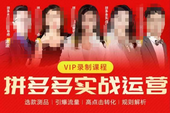 2023推易拼多多实战运营,选款测品、引爆流量、高点击转化、规则解析-开心分享网