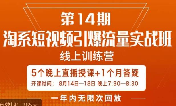 南掌柜·淘系短视频引爆流量实战班,短视频是一个没有天花板的流量入口-开心分享网