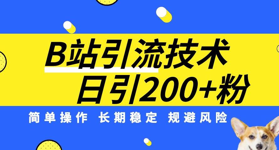 B站引流技术：每天引流200精准粉，简单操作，长期稳定，规避风险-开心分享网