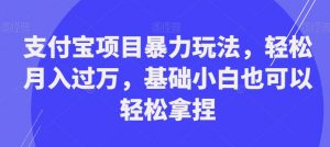 支付宝项目暴力玩法，轻松月入过万，基础小白也可以轻松拿捏【揭秘】-开心分享网
