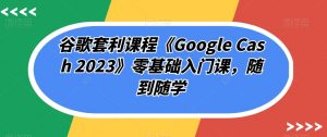 谷歌套利课程《Google Cash 2023》零基础入门课,随到随学-开心分享网