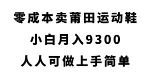 零成本卖莆田运动鞋,小白月入9300,人人可做上手简单【揭秘】-开心分享网
