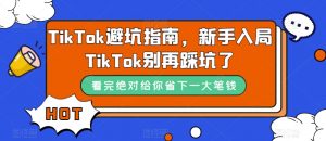 TikTok避坑指南,新手入局TikTok别再踩坑了-开心分享网
