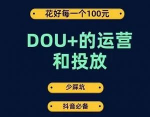 DOU+的运营和投放，花1条DOU+的钱，成为DOU+的投放高手，少走弯路不采坑-开心分享网