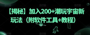 【揭秘】加入200+潮玩宇宙新玩法(附软件工具+教程)-开心分享网