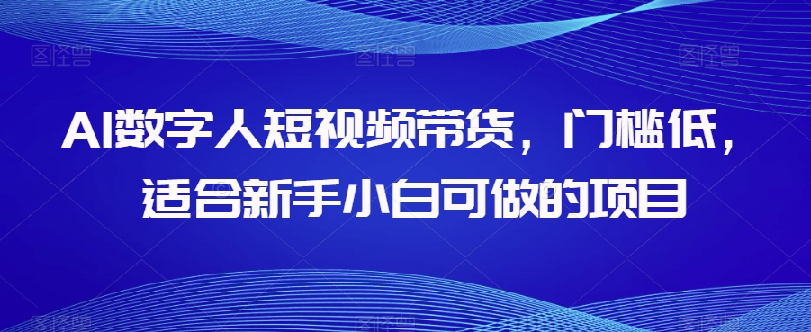AI数字人短视频带货,门槛低,适合新手小白可做的项目-开心分享网
