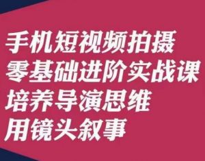 手机短视频拍摄零基础进阶实战课,培养导演思维用镜头叙事唐先生-开心分享网