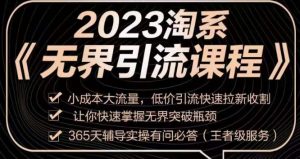 2023淘系无界引流实操课程，​小成本大流量，低价引流快速拉新收割，让你快速掌握无界突破瓶颈-开心分享网