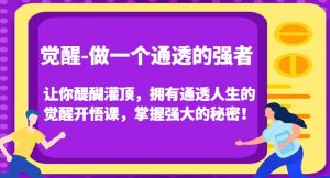 觉醒-做一个通透的强者，让你醍醐灌顶，拥有通透人生的觉醒开悟课，掌握强大的秘密！-开心分享网