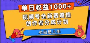 单日收益1000+,视频号全新赛道撸创作者分成计划,小白易上手【揭秘】-开心分享网