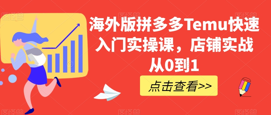 海外版拼多多Temu快速入门实操课,店铺实战从0到1-开心分享网