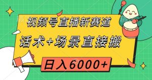 视频号直播新赛道，话术+场景直接搬，日入6000+【揭秘】-开心分享网